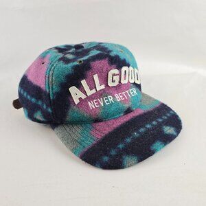 All Good Never Better Wool Blend Snapback Hat Southwest Pattern OSFA Strapback